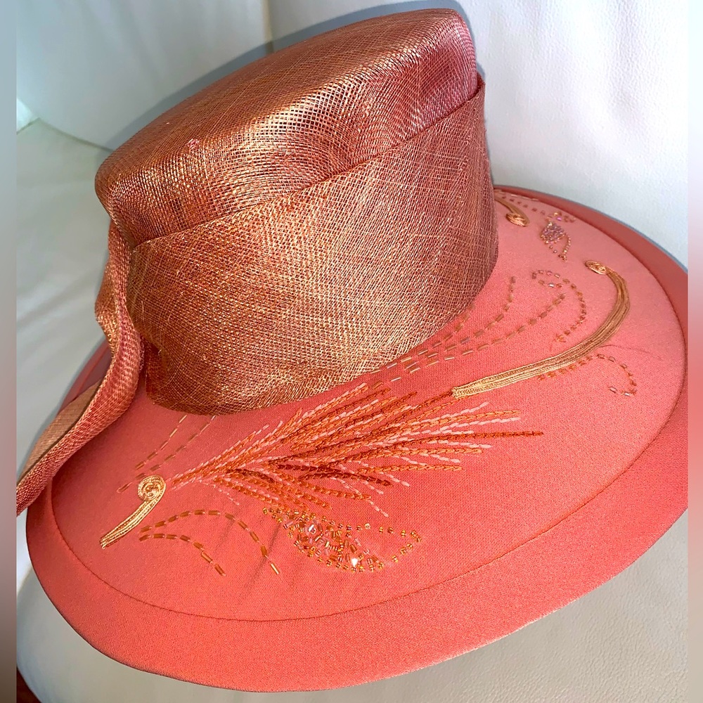 Church hat - Coral